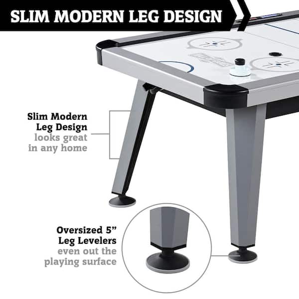 HALL OF GAMES Arctic Rush 7' Air Powered Hockey Table With Pusher