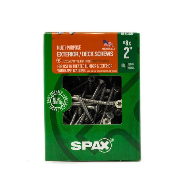 Txx30x　8台セット SPAX #8 x 2 in. Exterior Flat Head Deck Wood Screws Construction