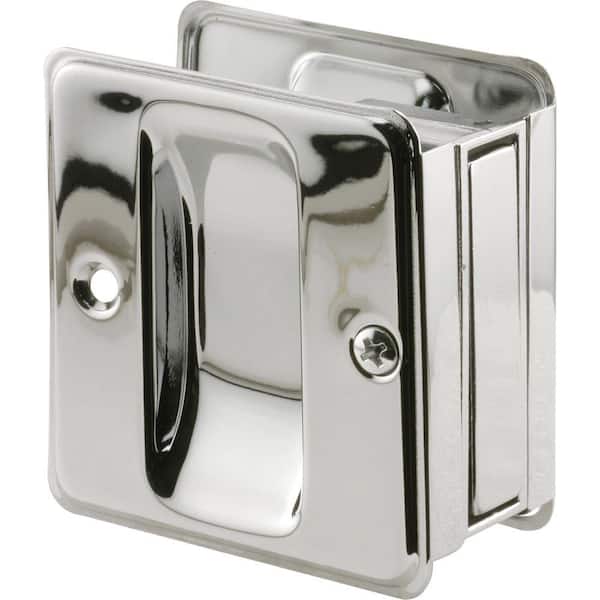 Prime-Line Solid Brass, Chrome Finish, Pocket Door Combination Pull