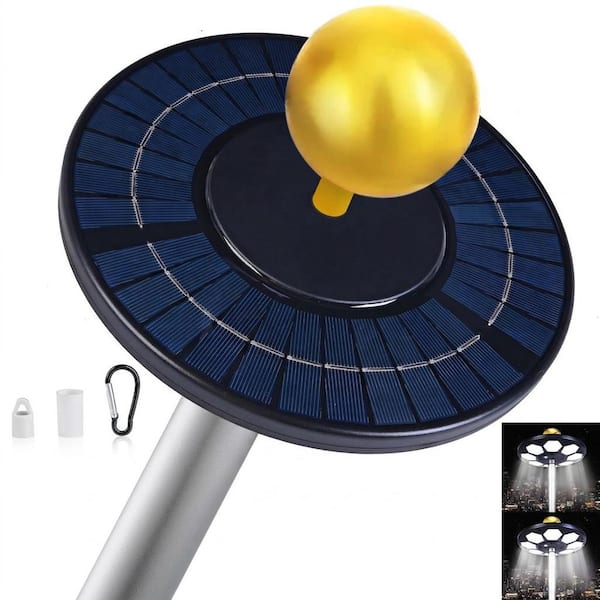 Solar LED Flagpole Light Ultra Bright Flagpole Light 160 LEDs Auto