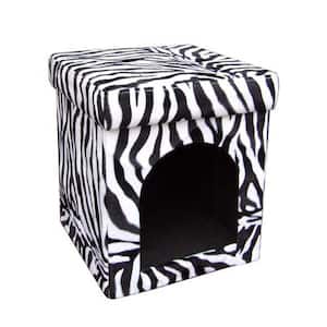 14.75 in. H Collapsible Zebra Pet House