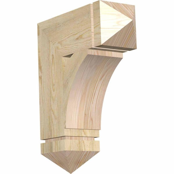Ekena Millwork 6 in. x 22 in. x 18 in. Douglas Fir Thorton Arts and Crafts Rough Sawn Bracket