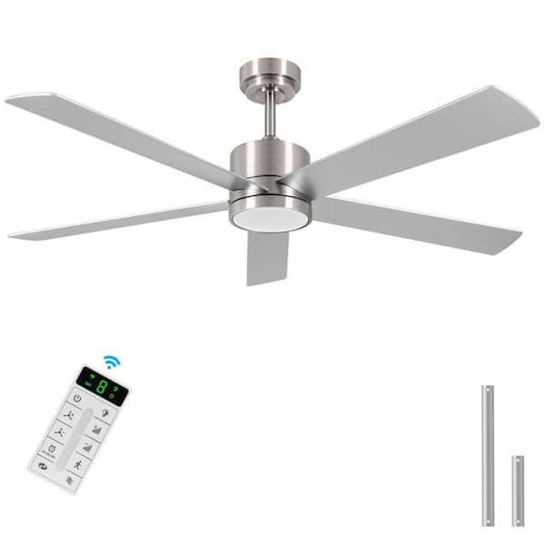 52" Modern Ceiling Fan with Lights, 6-Speed DC Motor Reversible Blades Whole House Fan