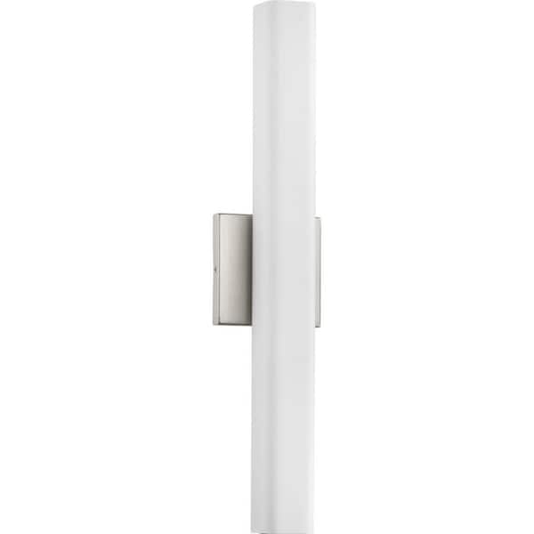 Beam LED Collection 22" Brushed Nickel Etched Opal Glass Modern Bath Vanity Light