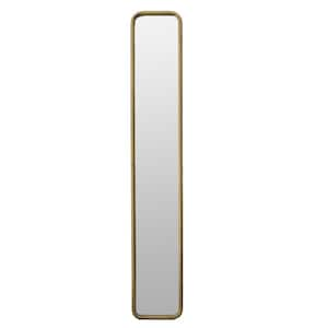 8 in. W x 47 in. H Rectangle Metal Iron Framed Gold Wall Mirror Decorative Mirror for Hallway