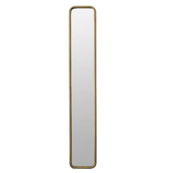 Unbranded 8 in. W x 47 in. H Rectangle Metal Iron Framed Gold Wall Mirror Decorative Mirror for Hallway