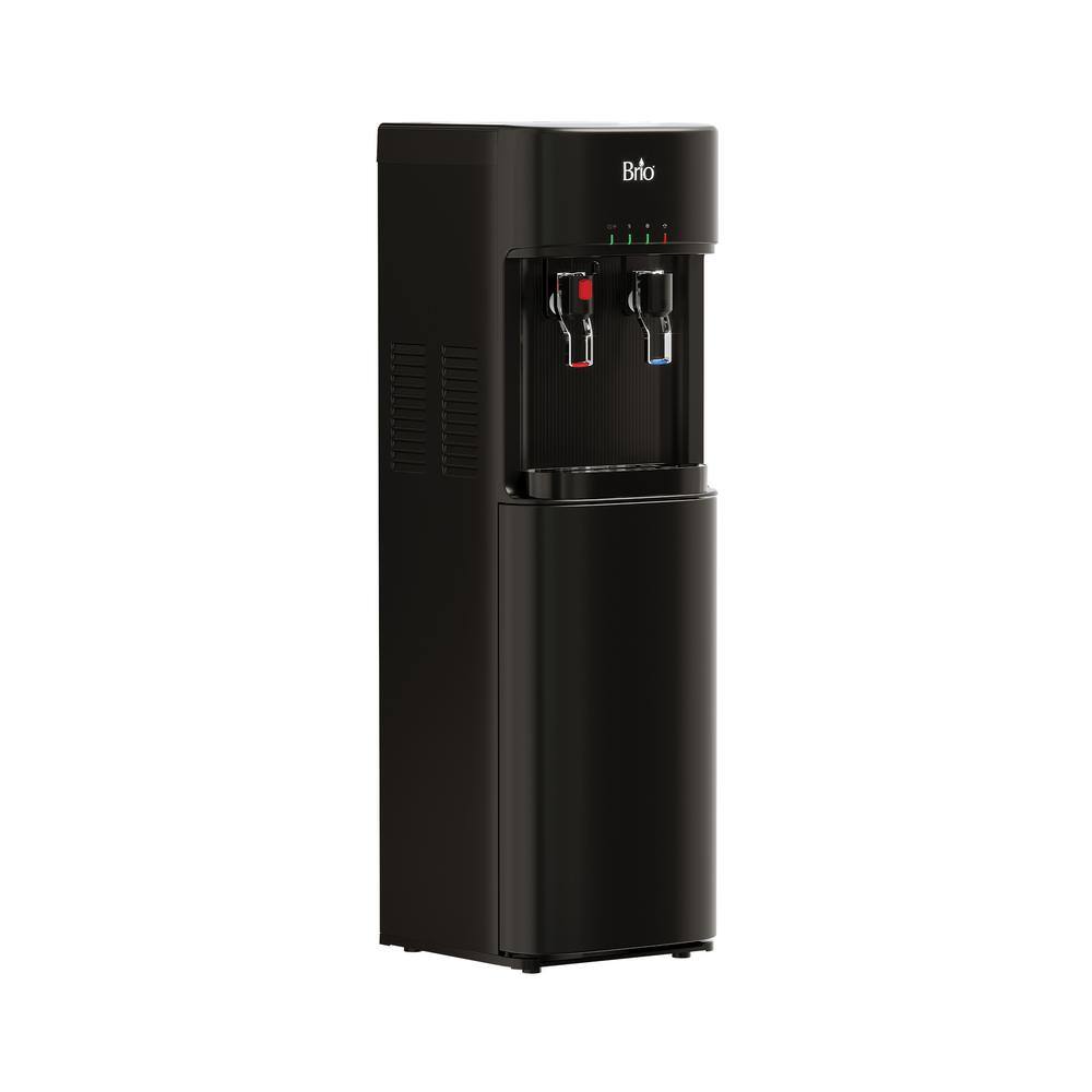 Brio Black Bottleless Water Cooler with 3-Stage Filtration