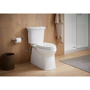 Border ReadyLatch Quiet-Close Elongated Closed Front Toilet Seat in White