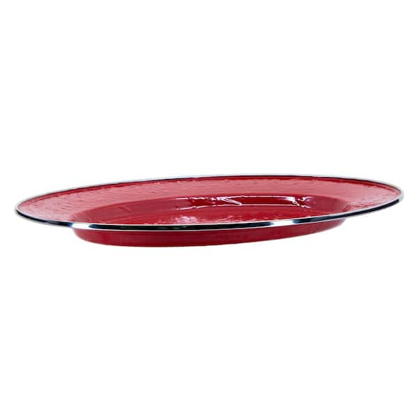 Golden Rabbit 13.5 in. 128 fl. oz. Fishing Fly Enamelware Round Serving  Bowl FF03 - The Home Depot