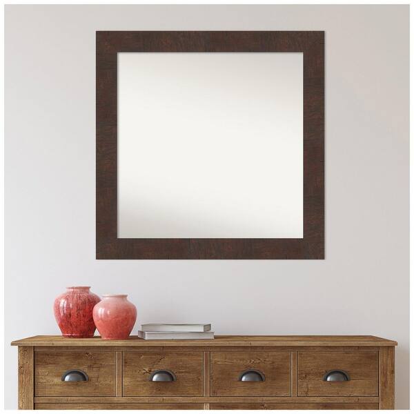 Amanti Art Wildwood Brown 31 in. W x 31 in. H Square Non-Beveled 