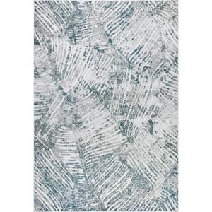Hanna Raised Abstract Stripes Blue 8 ft. x 10 ft. Indoor/Outdoor Patio Area Rug
