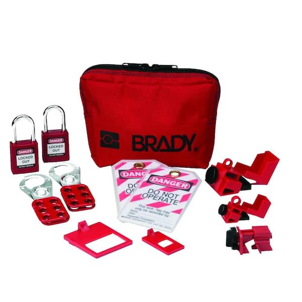 Brady Breaker Lockout Sampler Toolbox Kit with 2 Keyed-Alike Safety Padlocks