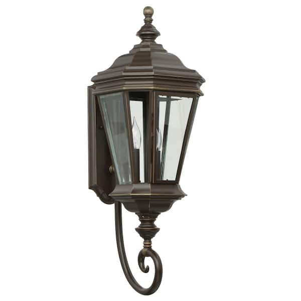 Progress Lighting Crawford Collection 4-Light Oil Rubbed Bronze Clear  Beveled Glass New Traditional Outdoor Post Lantern Light P5474-108 - The  Home Depot