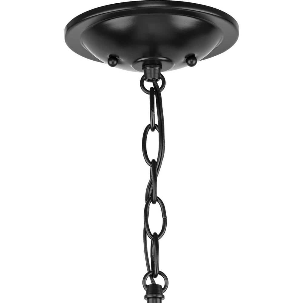 Matte Black and White Glass Farmhouse Mini Pendant Light