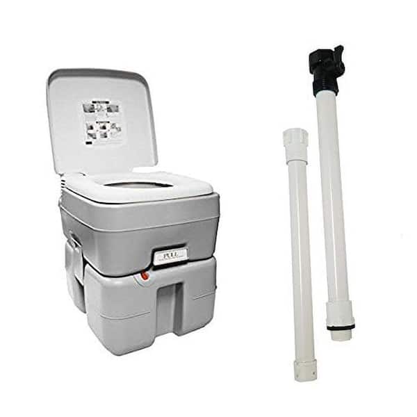 Earthtec 5 Gal. Non-Stick Portable Toilet with Cleaning Wand