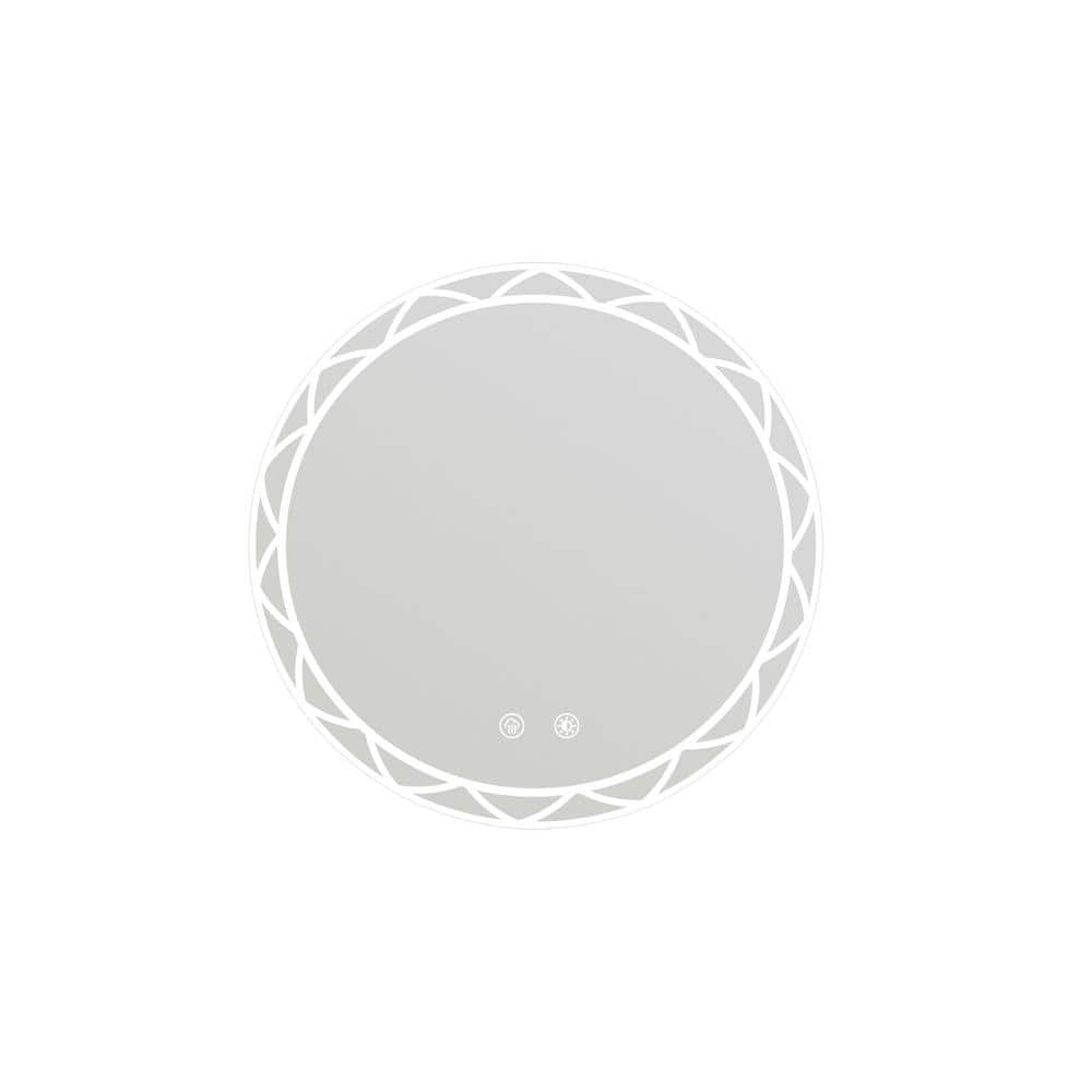 30 in. W x 30 in. H Round LED Bathroom Mirror-Adjustable Color Temperatures