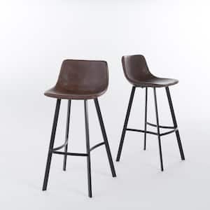 Dax 30 in. Brown and Black Bar Stool (Set of 2)