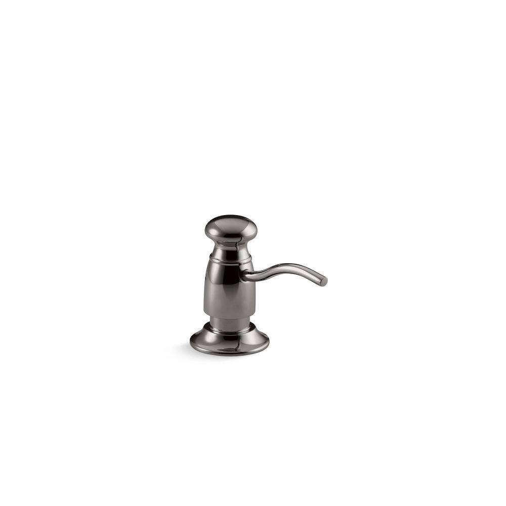KOHLER Wall Mounted Soap Dispenser in Traditional Vibrant Titanium 1894CTT The Home Depot