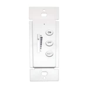 Wall Mount 2.4G RF Dimmer CCT Selector and On-Off Tri-Function Battery Power Controller for LED Panel Lights EEFPTL