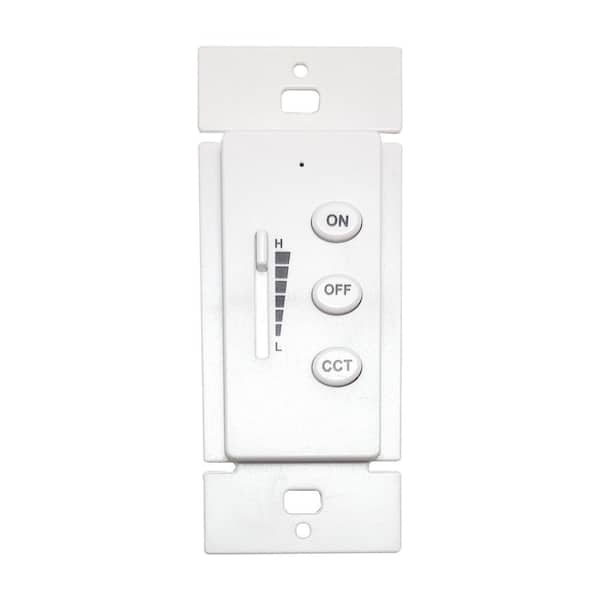eSenLite Wall Mount 2.4G RF Dimmer CCT Selector and On-Off Tri-Function Battery Power Controller for LED Panel Lights EEFPTL