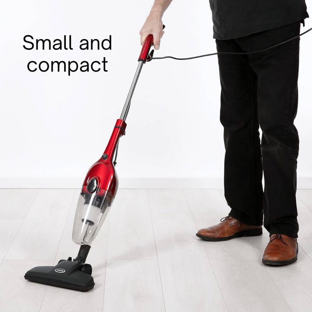 Red 2-in-1 Bagless Upright and Handheld Vacuum Cleaner