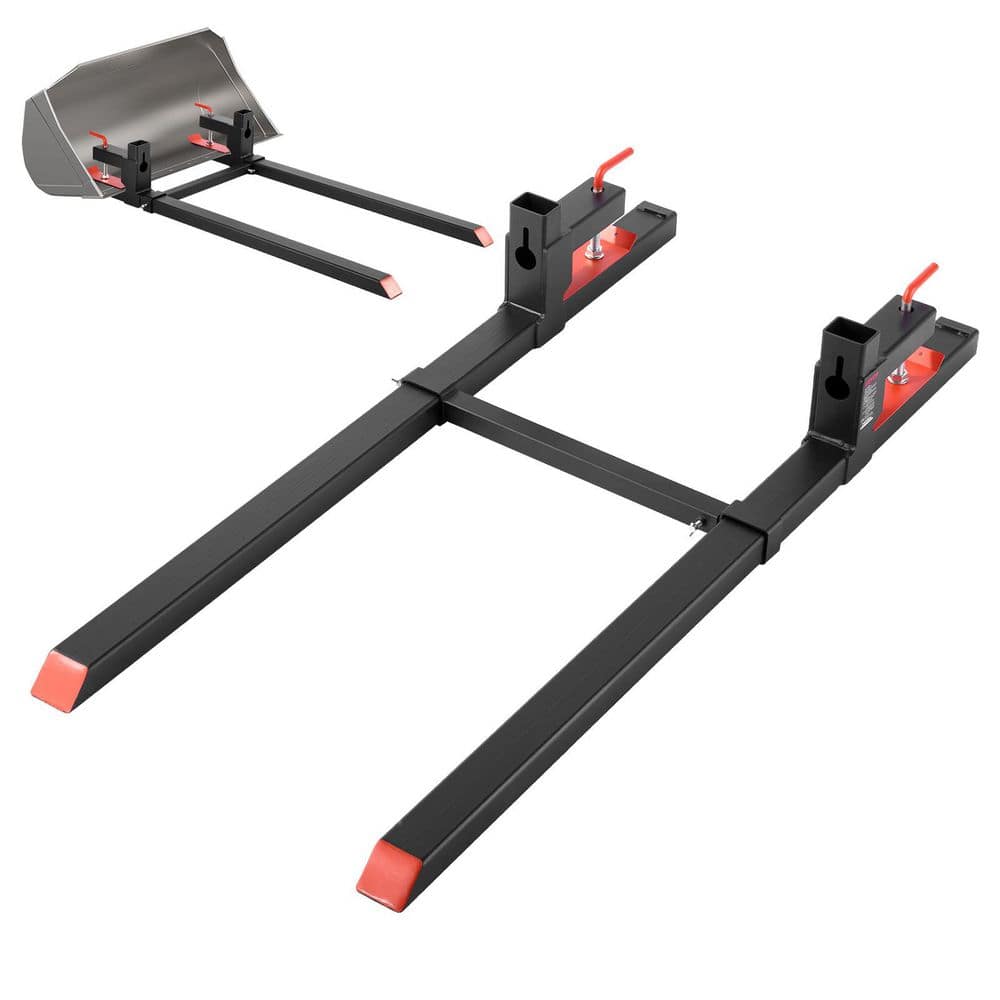 Pallet Forks, 2000 lbs. Clamp on Pallet Forks, 60-In. Total Length Heavy-Duty Tractor Fork, for Skid Steer, Black price history on PriceWatchPro