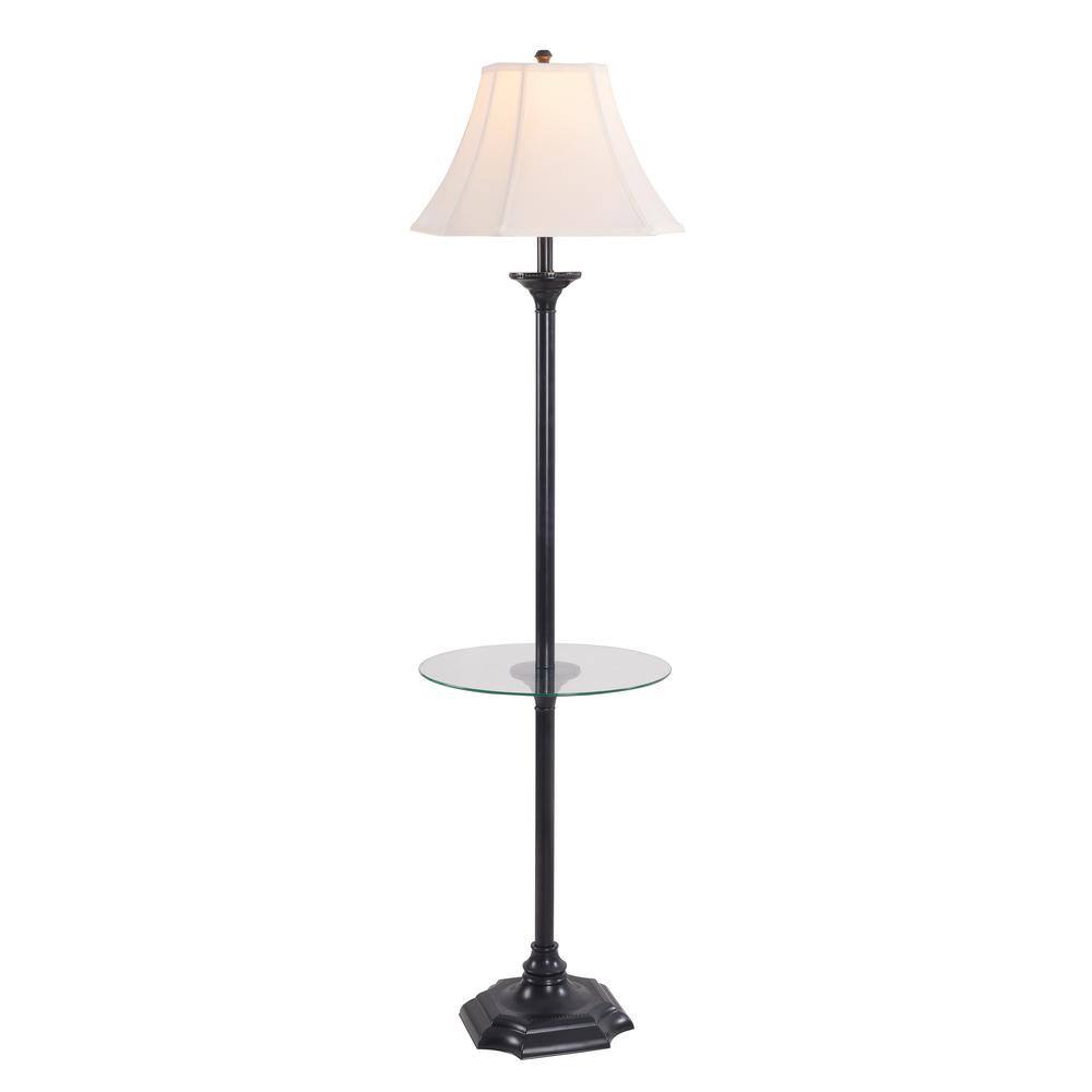 glass tray floor lamp