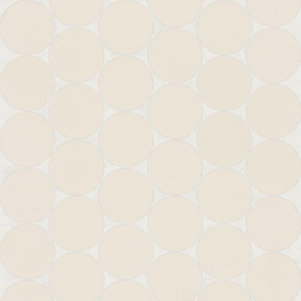 Bedrosians Marin 2 in. Penny Round Matte Porcelain Mosaic in Sand Dollar (8.61 sq. ft. /case)