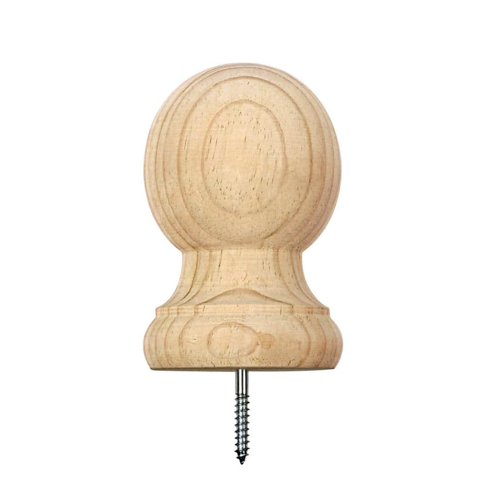 UPC 038453011007 product image for Large Ball Post Top with Pre-Installed Screw - 4.25 in. x 3.25 in. - Unfinished  | upcitemdb.com