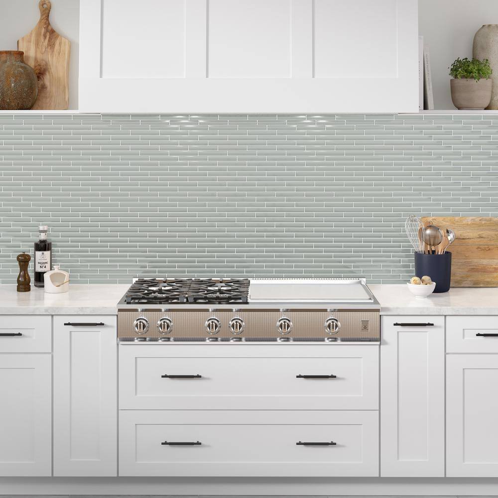 Glossy White Porcelain Herringbone Mosaic Tile