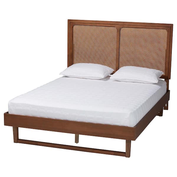 Baxton Studio Rondell Brown Wood Frame Queen Platform Bed