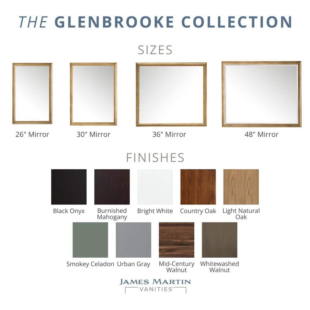 Glenbrooke 26" x 40" Natural Walnut Wood Vanity Mirror
