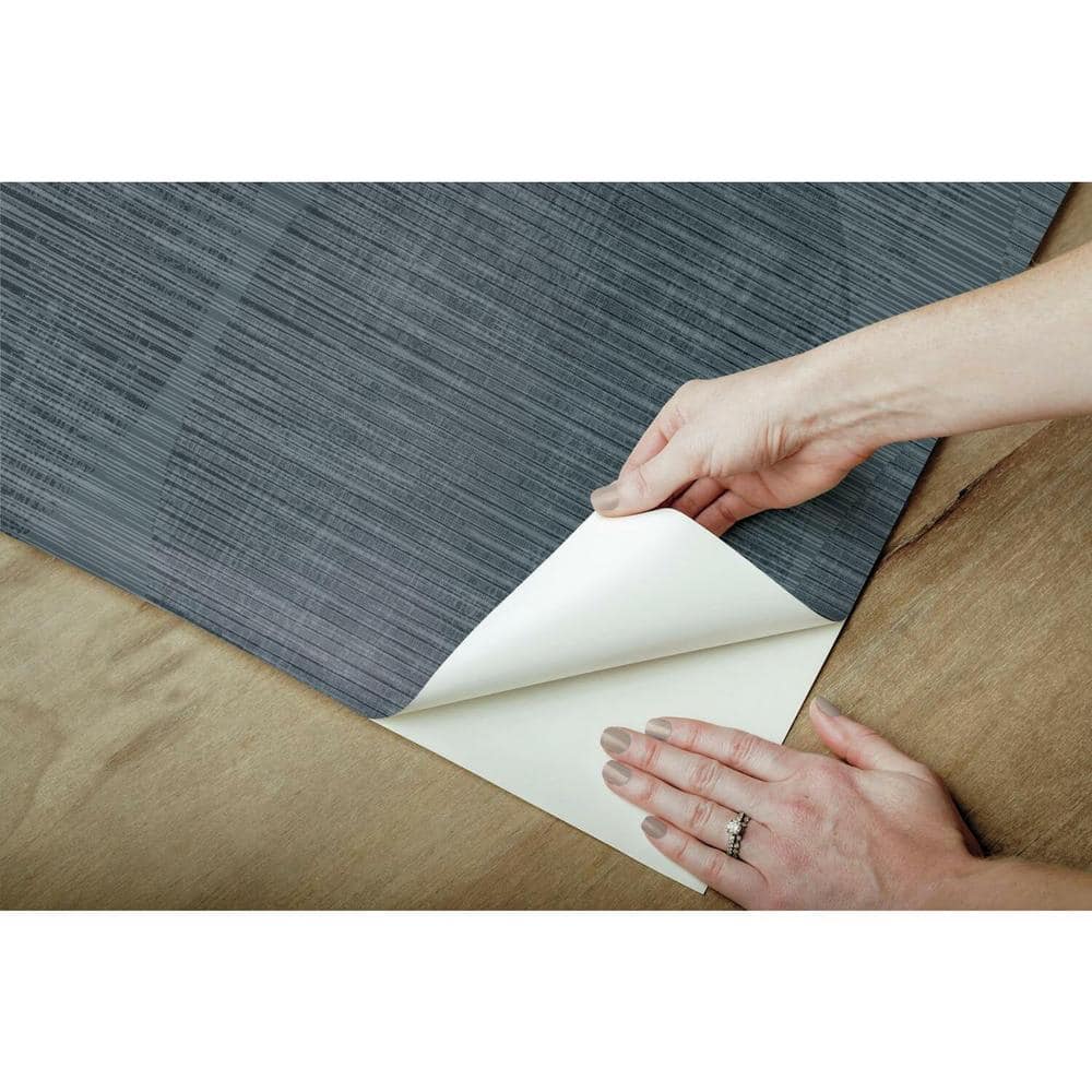 Green Grasscloth Textured Pre-Pasted Wallpaper