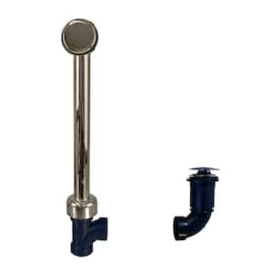 ABS/Brass Semi-Exposed Waste and Overflow with Tip-Toe Drain, Polished Nickel