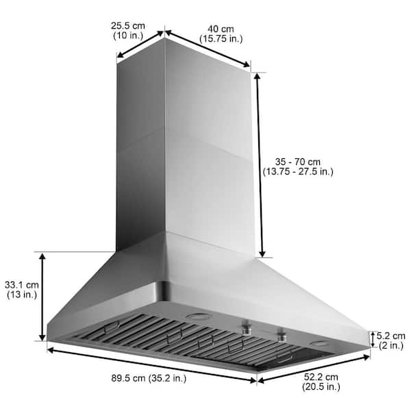 kitchen hood dimensions