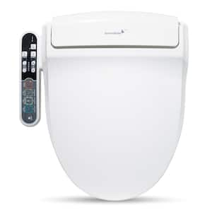 Electric Bidet Seat for Elongated Toilets in White