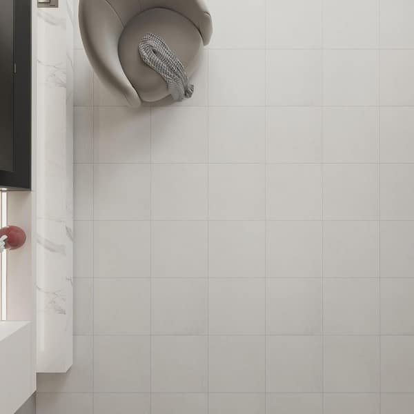 Spanish Armonia White 24 in. x 24 in. Micro Terrazzo Matte Porcelain Floor and Wall Tile (4-Pieces, 15.5 sq. ft./Case)