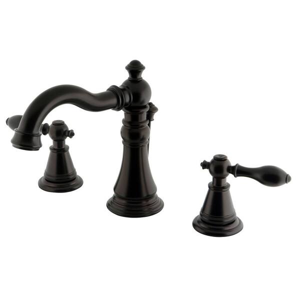 Kingston Brass Classic 8 in. Widespread 2-Handle High-Arc Bathroom Faucet in Oil Rubbed Bronze