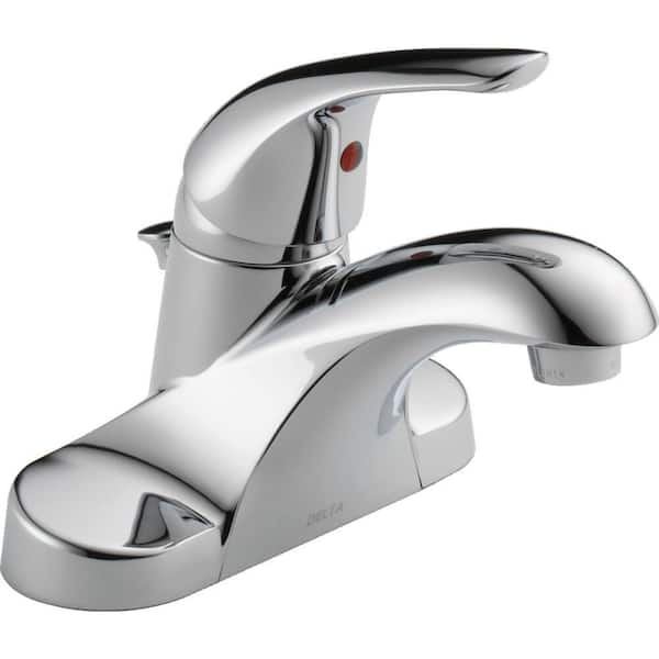 Delta Foundations 4 in. Centerset Single Handle Bathroom Faucet in Polished Chrome
