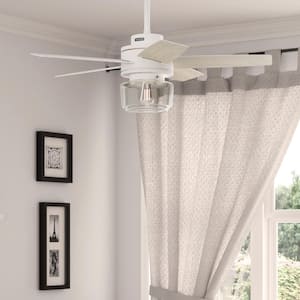 Margo 44 in. Indoor Textured White Ceiling Fan with Light Kit and Remote Included