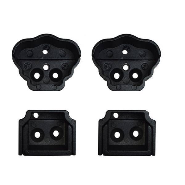 Weatherables Classic Black Aluminum Straight Bracket Kit (4-Piece)