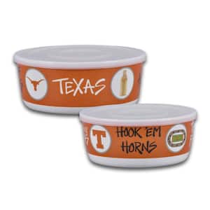 Texas 7.5 in. 16 fl.oz Assorted Colors Melamine Serving Bowls Set of 2 with Lids