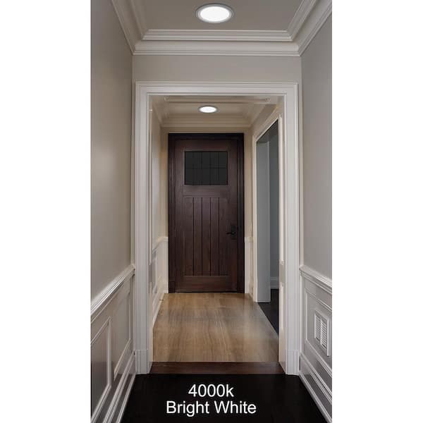 8 in. Canless Integrated LED Recessed Light Trim 1800 Lumens Adjustable CCT Kitchen Bathroom Remodel Wet Rated (12-Pack)