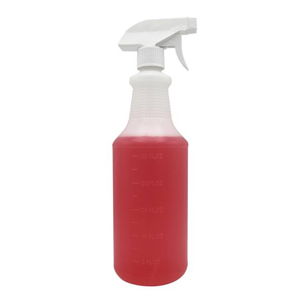 Lavex 16 oz. Red Plastic Spray Bottle - 3/Pack