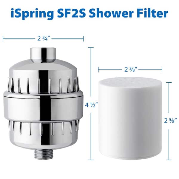 15-Stage High Output Universal Shower Filter Water Filtration System with  Replaceable Cartridge in Chrome