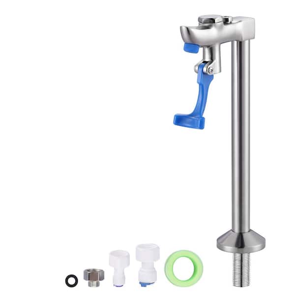 AVITAS Brass 9 in. Commercial Deck Mounted Glass Filler Faucet, High Arc Glass Filling Faucet in Brushed Nickel