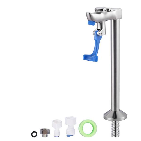 WOWOW Push-Back Glass Filler Faucet - 9" Stainless Steel Deck Mount Water Filler For Bars & Restaurants