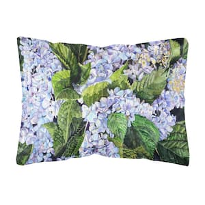 12 in. x 16 in. Multi-Color Lumbar Outdoor Throw Pillow Hydrangea