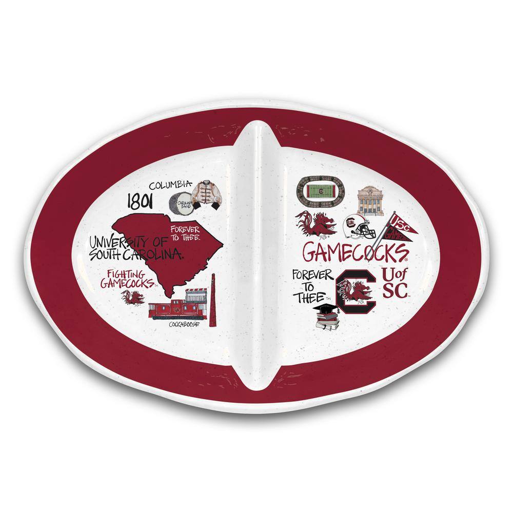 South Carolina 16.5 in. Assorted Colors 2 Section Melamine Serving Platter price history on PriceWatchPro