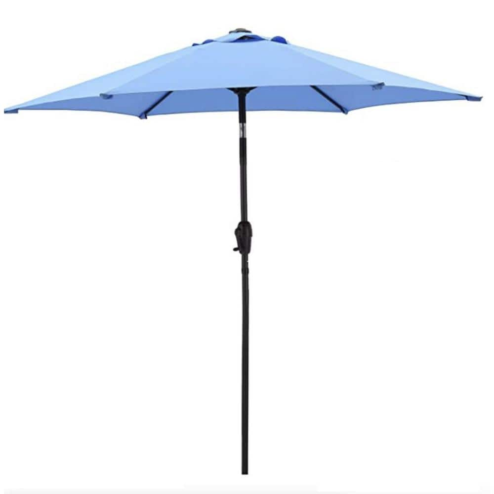 Sudzendf 7.5 ft. Steel Outdoor Market Patio Umbrella in Blue TN207E-153 ...